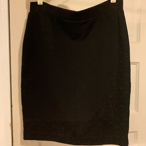 Elastic waist pencil skirt